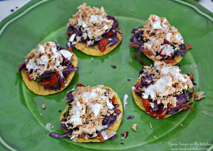 Mini Teriyaki Chicken Tostadas