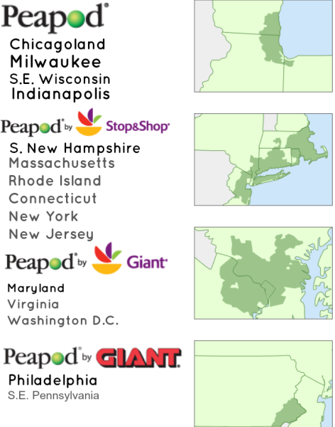 Peapod Delivery Area