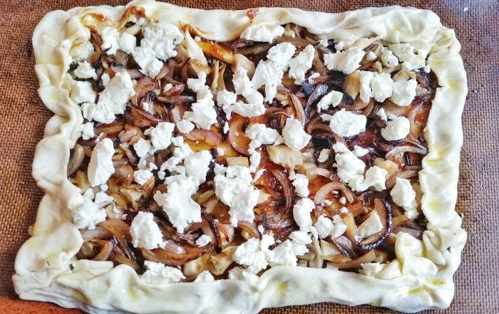 Rustic Fig Balsamic and Goat Cheese Tart - prep