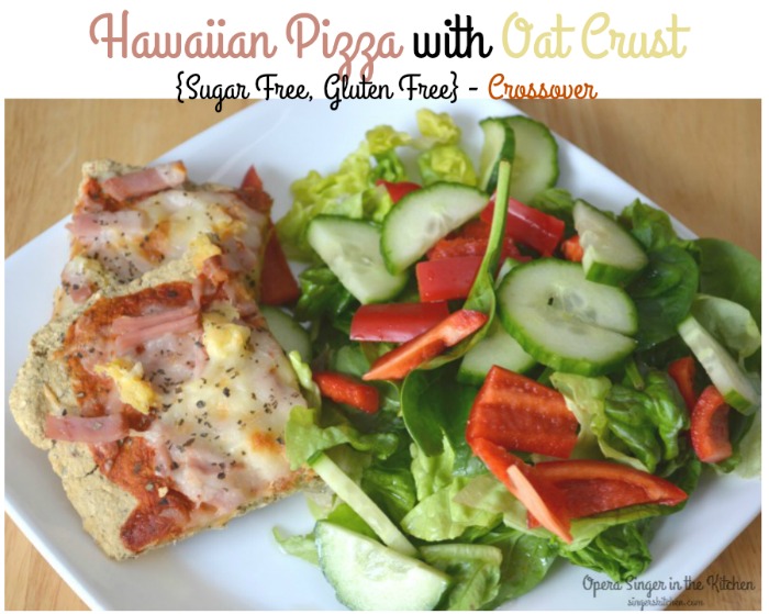 Hawaiian Pizza with Oat Crust {Sugar Free, Gluten Free}