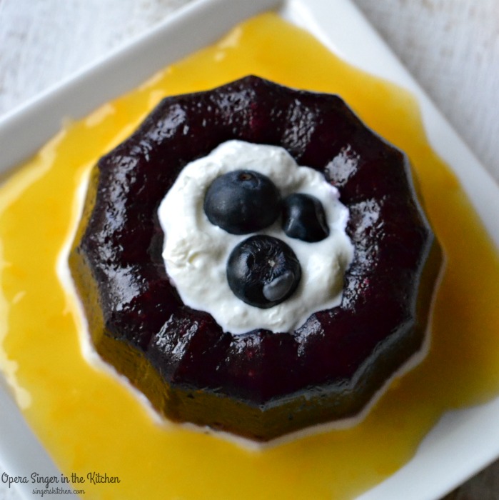 Mini Berry and Red Wine Panna Cotta Jello with Orange Sauce + Contest