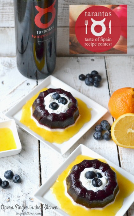 Mini Berry and Red Wine Panna Cotta Jello with Orange Sauce and contest