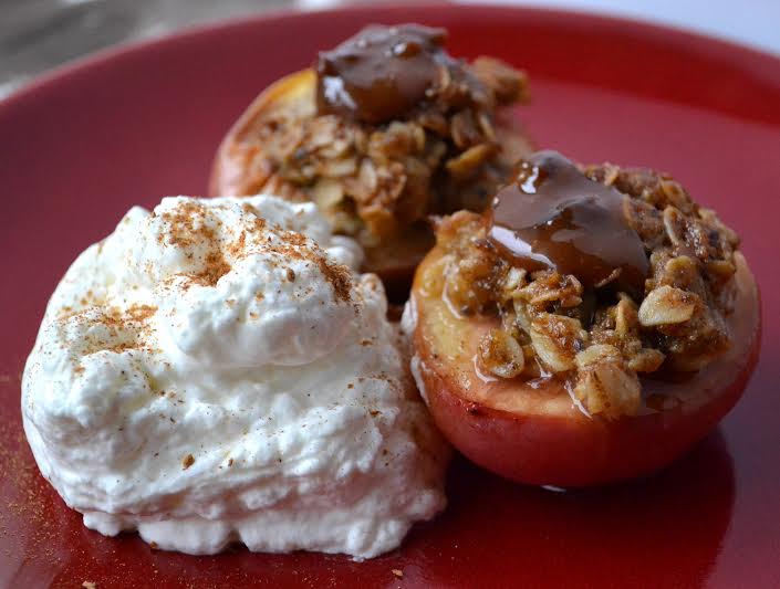 Nectarine Crisps with Whipped Cream