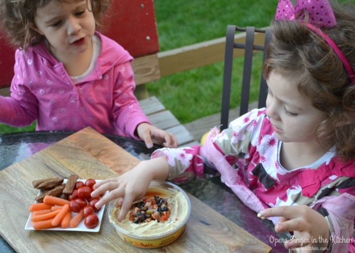 Mediterranean Giardiniera Topped Hummus with kids Unofficial Meal