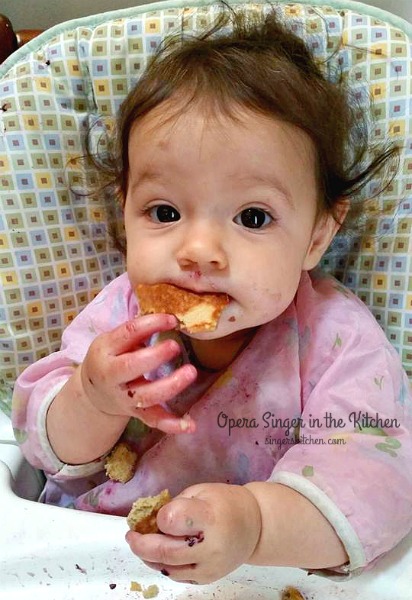 Baby Led Weaning with Pancakes and Gerber