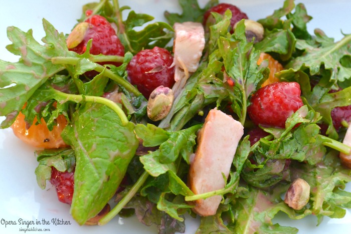 Chicken Raspberry Kale Salad