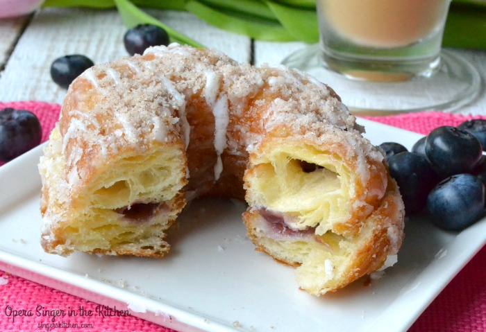 Inside the Blueberry Cobbler Croissant Donut