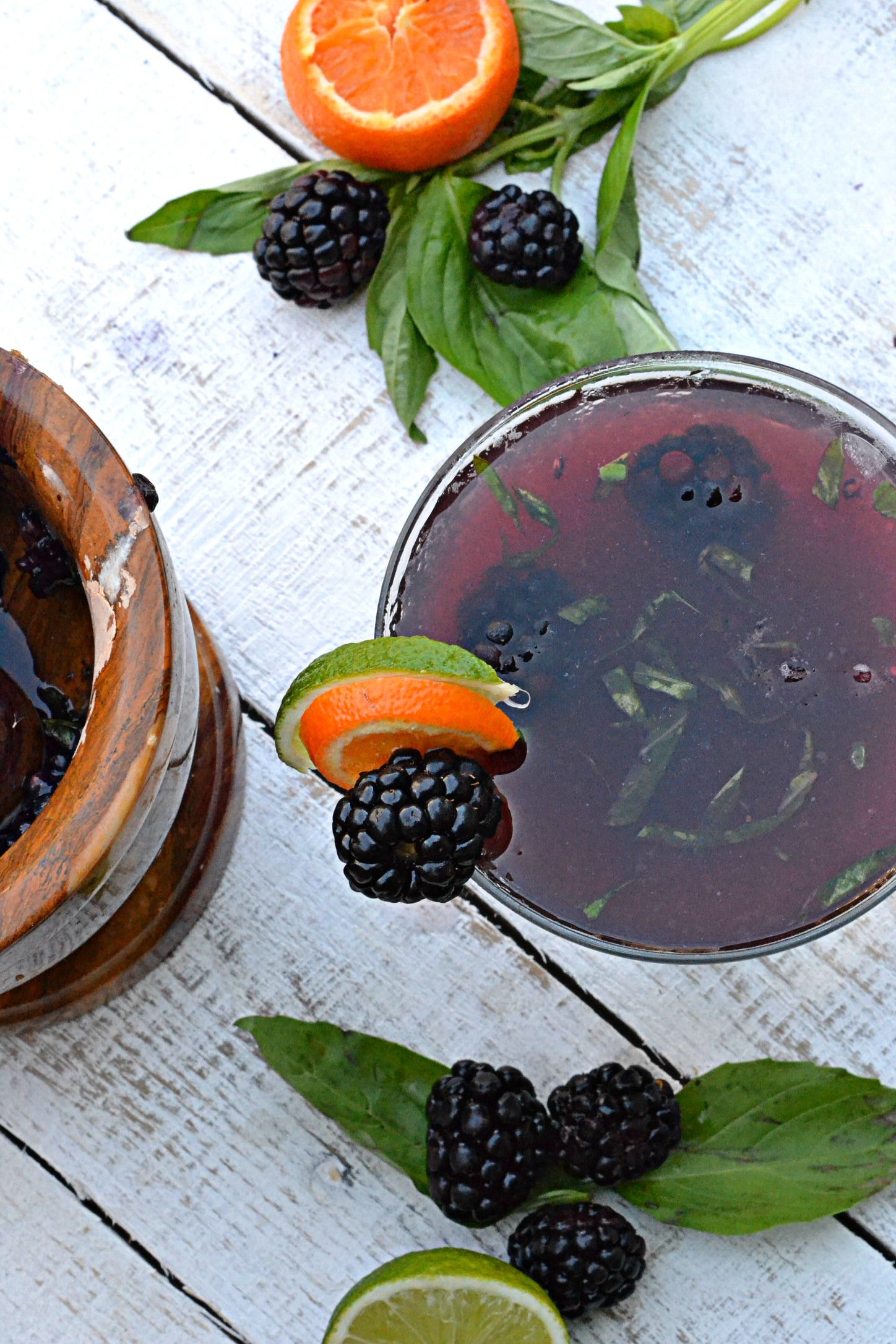 Blackberry Basil Rum Smash