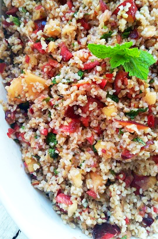 Nectarine and Cherry Tabbouleh Salad