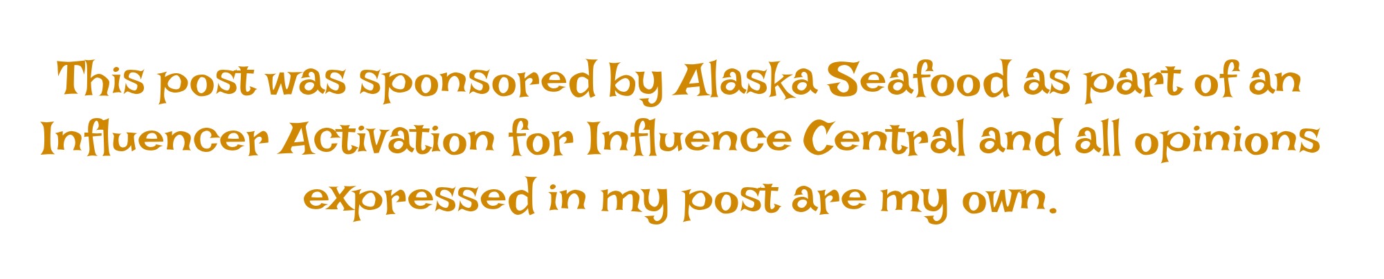Alaska Seafood Disclaimer