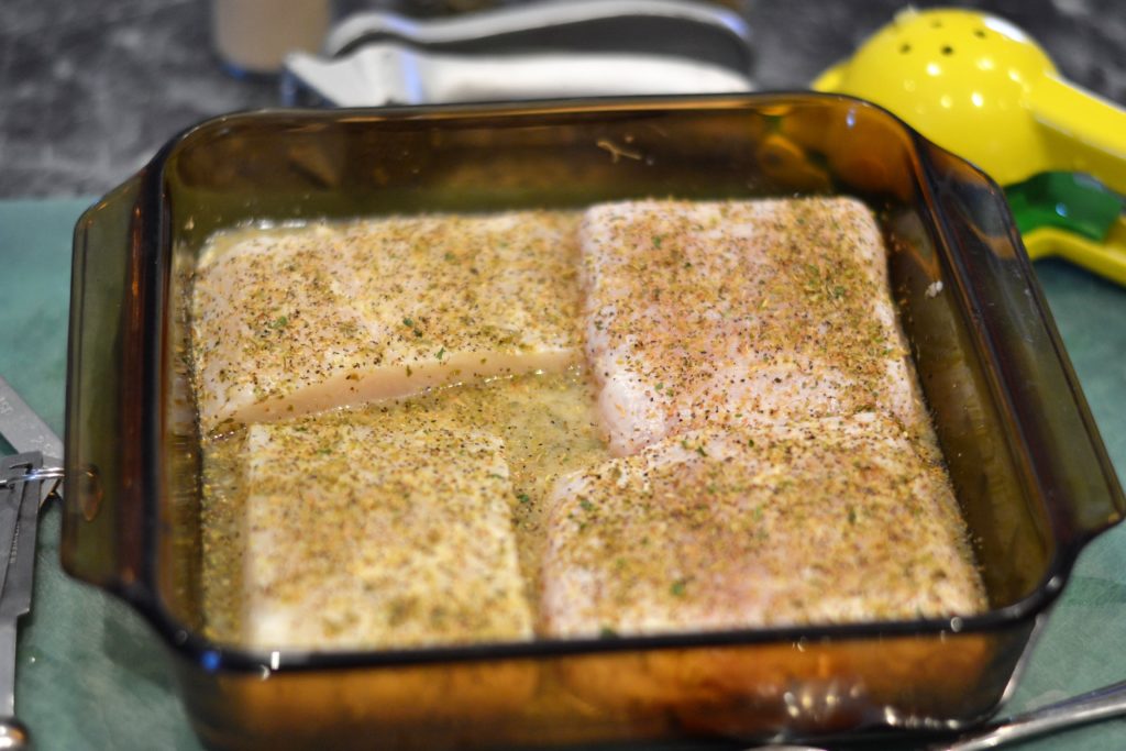 Marinating Alaska Halibut 1