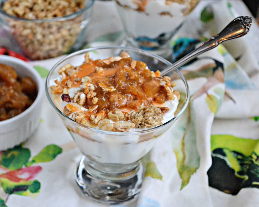 Caramelized Pineapple Parfaits with Barlean’s Simply Delicious Omega-3s - closeup