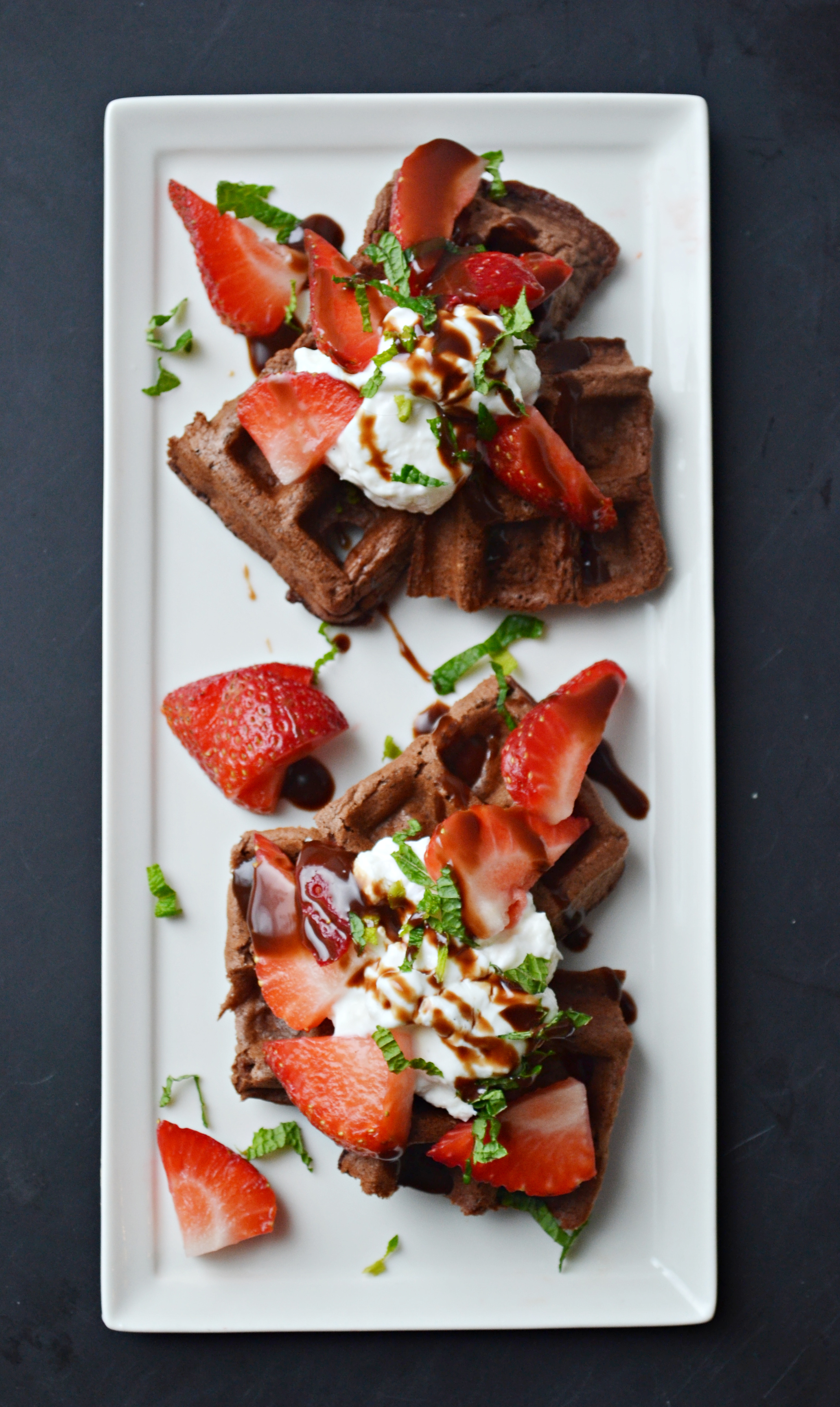 Chocolate CBD and Strawberry Dessert Waffles - Barleans