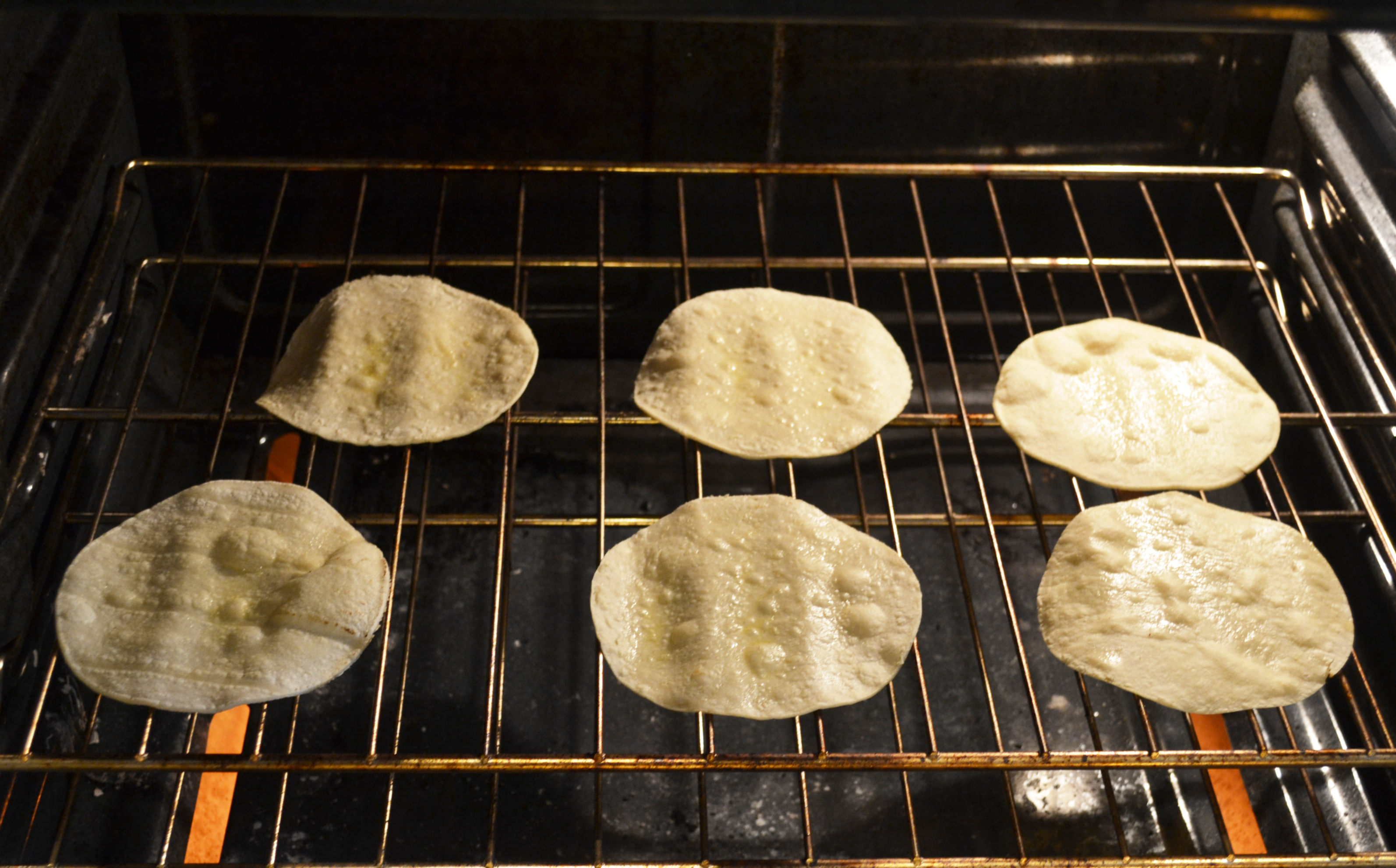 Homemade baked tostadas