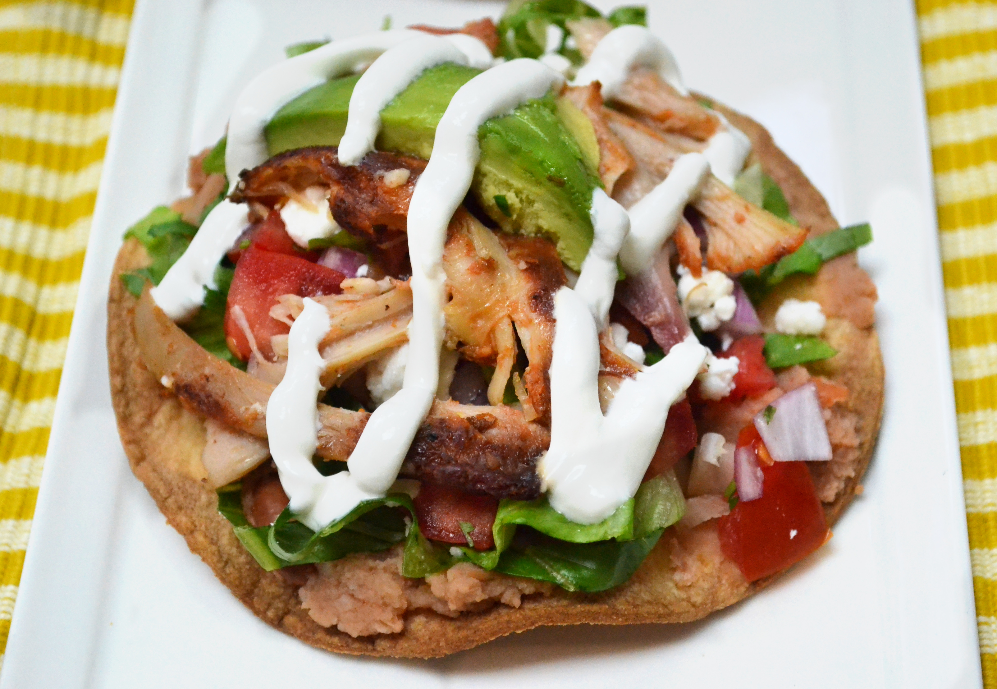 Pollo Ranchero Tostadas - single