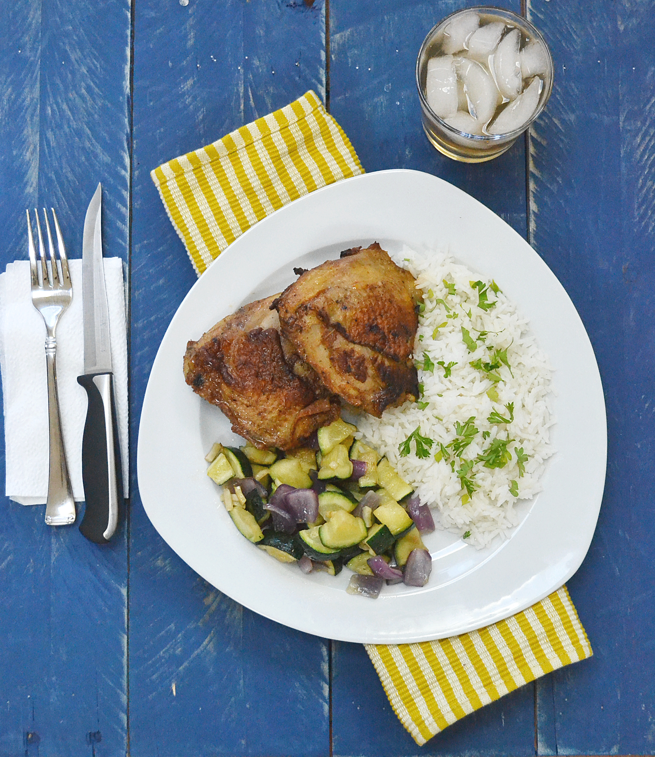 Pollo Ranchero - flatlay meal (1)