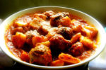 Ricotta Gnocchi and Sausage Meatballs with Tomato-Pepper Sauce