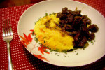 Balsamic-Marinated Beef and Polenta