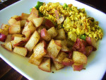 Country Breakfast: Tofu and Veggie Scramble with Home Fries