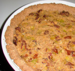 Sun-dried Tomato and Leek Quiche with an Almond / Pine nut Crust