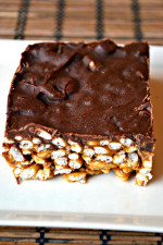 Sunflower Butter Rice Crispies with Chocolate Espresso Layer
