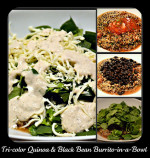 Tri-Color Quinoa and Black Bean Burrito-in-a-Bowl
