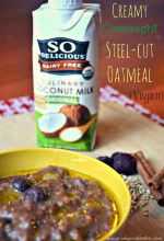 Creamy Overnight Steel-Cut Oatmeal { Review + Giveaway }