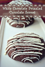 Ghirardelli Giveaway + White Chocolate Drizzled Chocolate Scones