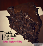 Double Chocolate Cake with Spiked Raspberry Filling