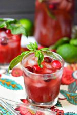 Refreshing Cranberry Basil Limeade